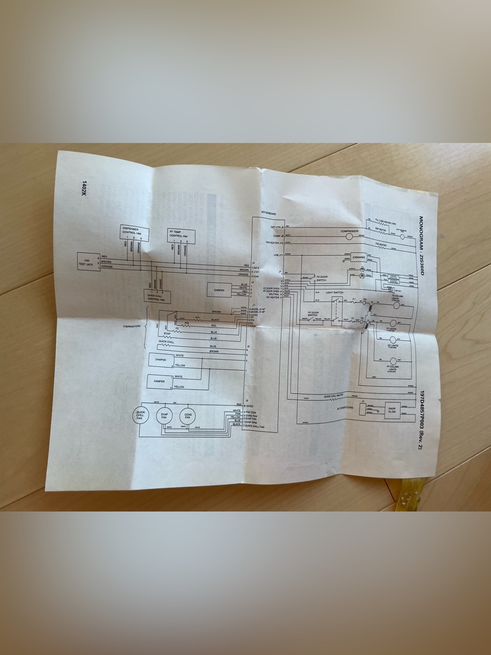 GE Monogram Refrigeration Portfolio Owner’s Manual, Tech Data Sheets (ZIS360D) - Picture 9 of 9